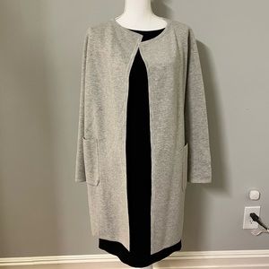 NWT Juliette collarless sweater-blazer - Heather Dove / Gray - XS
